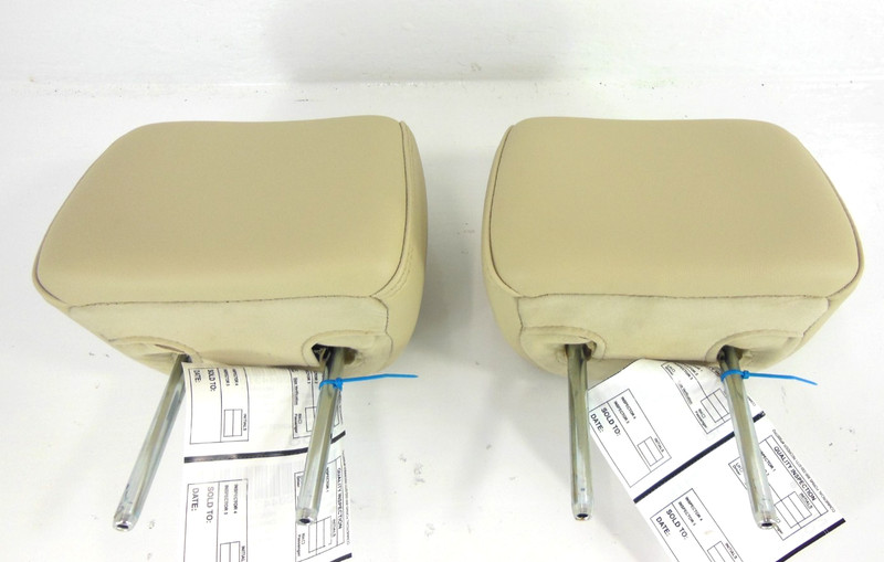 2014 14 Lincoln MKS Rear Headrest Set Left Right OEM Beige