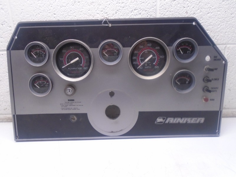 M1 Rinker Instrument Gage Cluster Dash Panel Temp Oil Trim Volts Fuel MPH RPM
