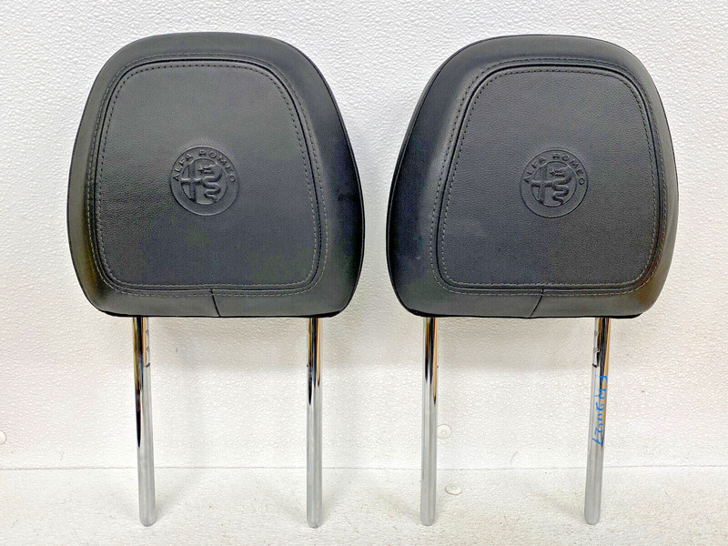 ⭐2017-2019 ALFA ROMEO GIULIA FRONT LEFT & RIGHT SEAT HEADREST SET OEM LOT2427
