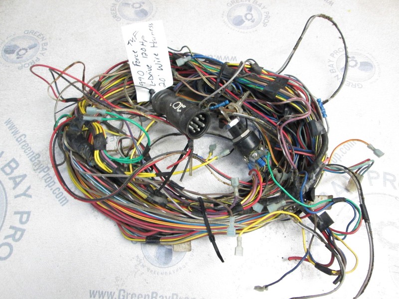 1990 Force L-Drive Stern Drive 120 Hp 20' Ft Engine to Dash Wire Harness Cable
