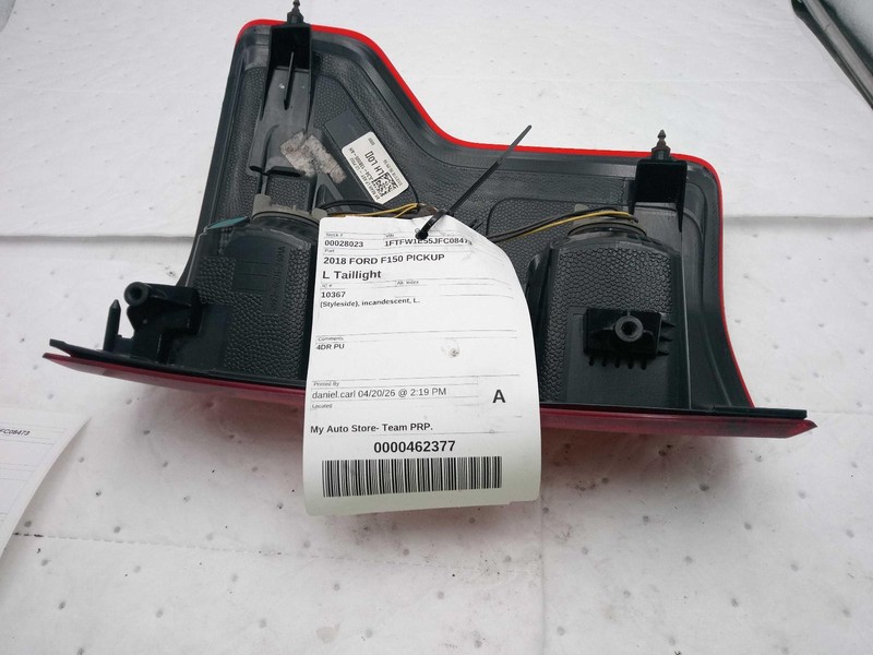 2018 Ford F150 Left Tail Light Assembly Black Used OEM 661630 78K Miles