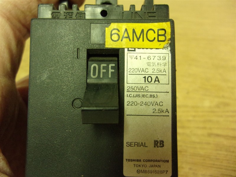 Toshiba 10A 41-6739 Circuit Breaker *FREE SHIPPING*