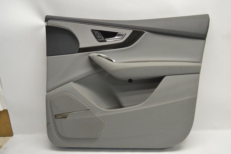 2017-2019 AUDI Q7 FRONT RIGHT PASSENGER SIDE INTERIOR DOOR PANEL TRIM GRAY OEM
