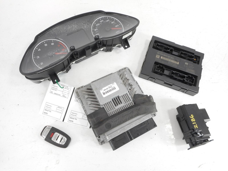 11-2012 Audi Q5 3.2L Immobilizer Ignition Set Key Engine Module Speedometer OEM