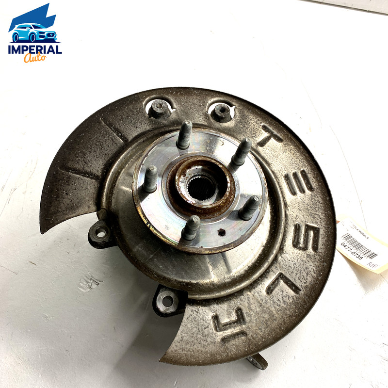 17-20 TESLA MODEL S AWD REAR RIGHT PASSENGER BRAKE SPINDLE KNUCKLE HUB ASSY OEM