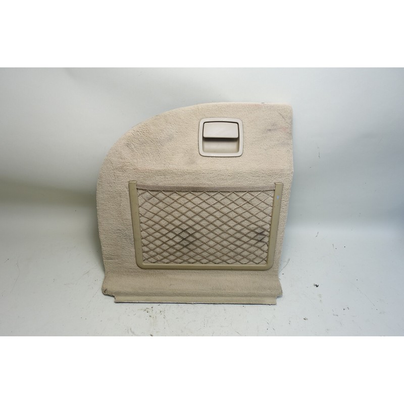 2006-2008 BMW E61 5-Series Touring Left Rear Trunk Wall Carpet Cream Beige OEM