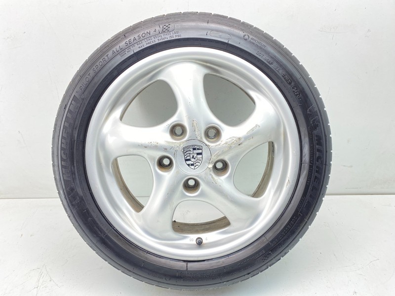 97-05 Porsche Boxster 986 911 17 Inch Front Wheel Rim W/ Tire 7x17 996362124 OEM