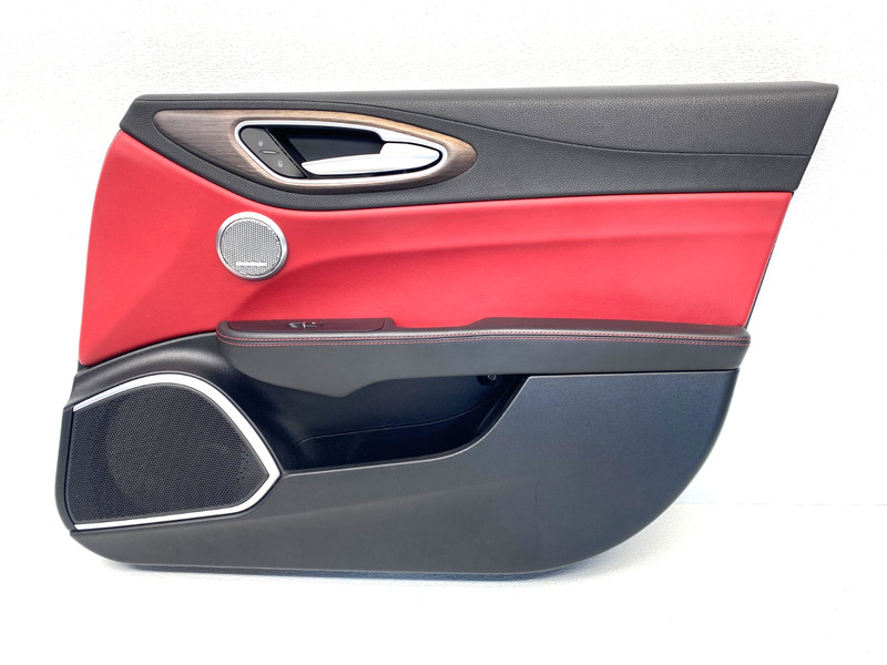 17 18 19 ALFA ROMEO GIULIA FRONT RIGHT PASSENGER RED DOOR CARD PANEL OEM #A0.62