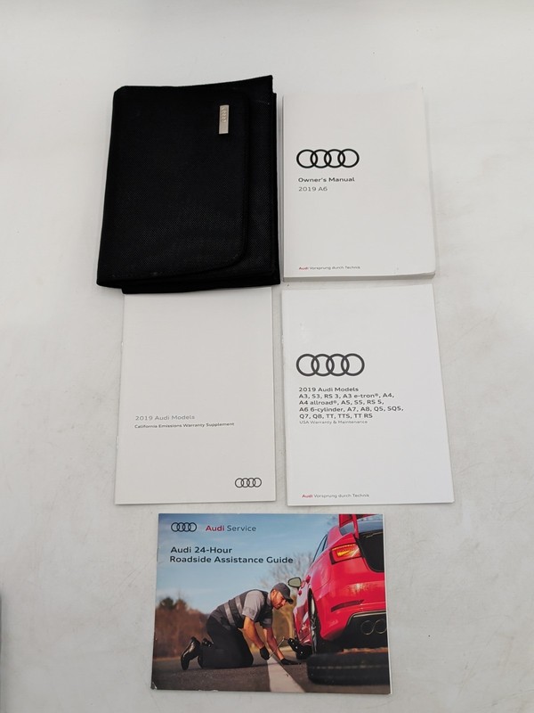 2019 AUDI A6 OWNERS MANUAL GUIDE BOOK SET & CASE FREE SHIPPING