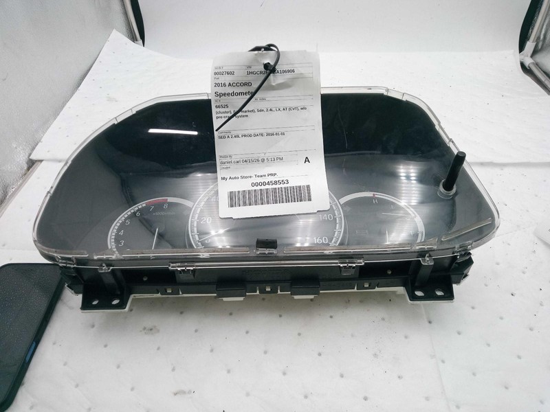 Honda Accord 2016 2.4L Speedometer 78100T2FA71 8553