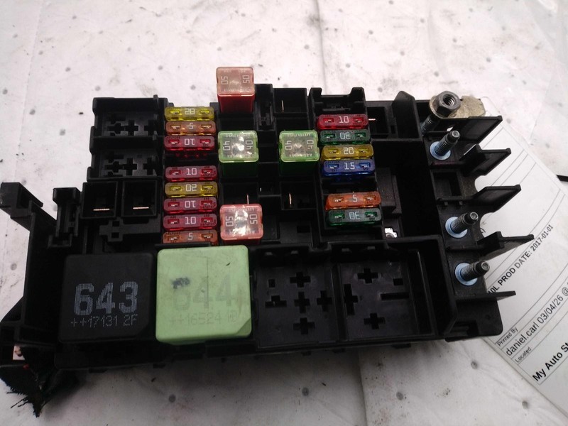 2017 Volkswagen Jetta Fuse Box OEM Blue 1.4L 79K Miles NJ25-26011-661415