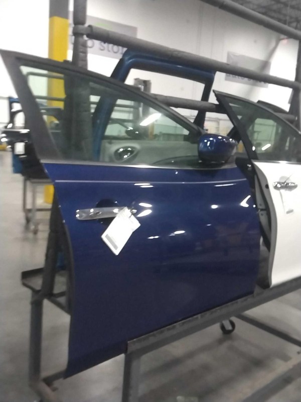 2019 Nissan Sentra Right Front Door Blue 4DR SED 70000 Miles Used Part