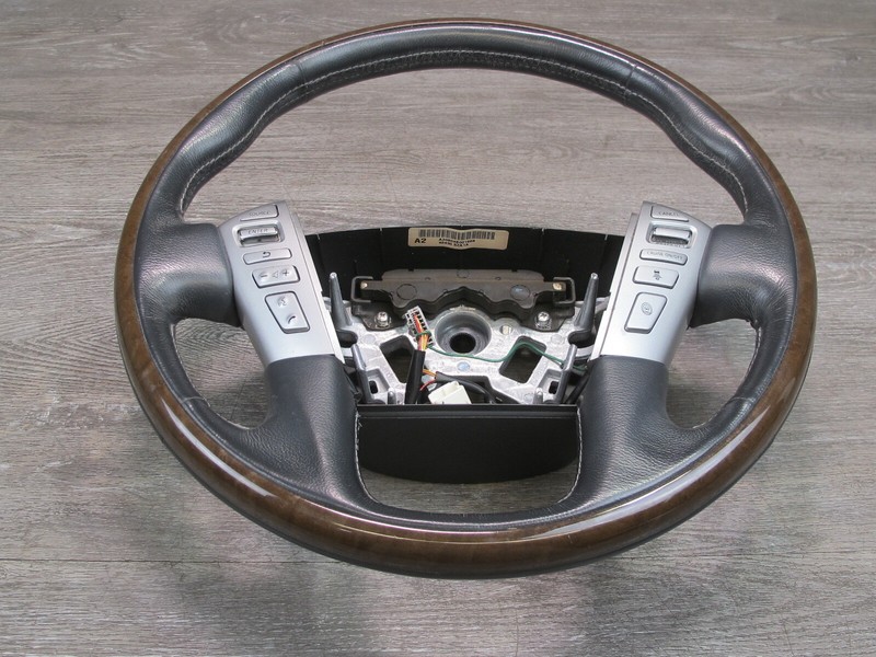 2015-2017 INFINITI QX80 MULTIFUNCTION LEATHER WOOD STEERING BLACK