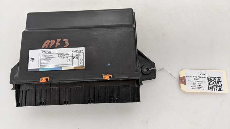 Keyless Entry Control Module 2016 Volvo S60 31419207 2014 2015 2017 2018