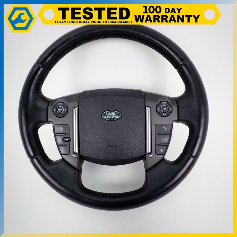 10-14 LAND ROVER L319 LR4 STEERING WHEEL BLACK ASSEMBLY OEM