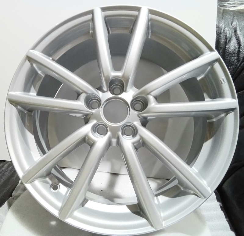 Subaru WRX 17x7" Refurbished Enkei Wheel 5 Twin Spoke Rim M5FD M.A.T B52 Silver
