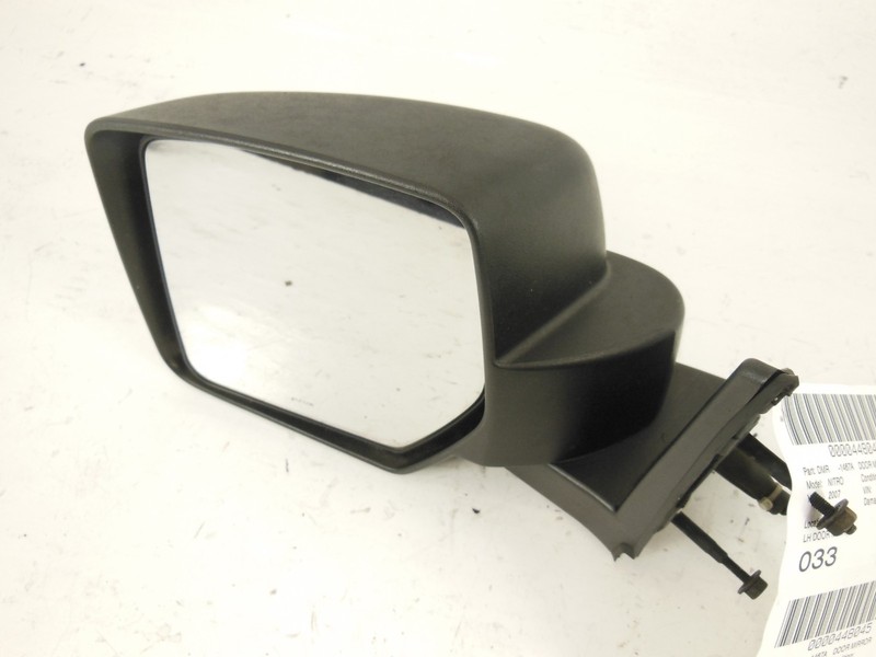 07-09 Dodge Nitro Door Mirror Power W/o Heat Driver Left Black OEM