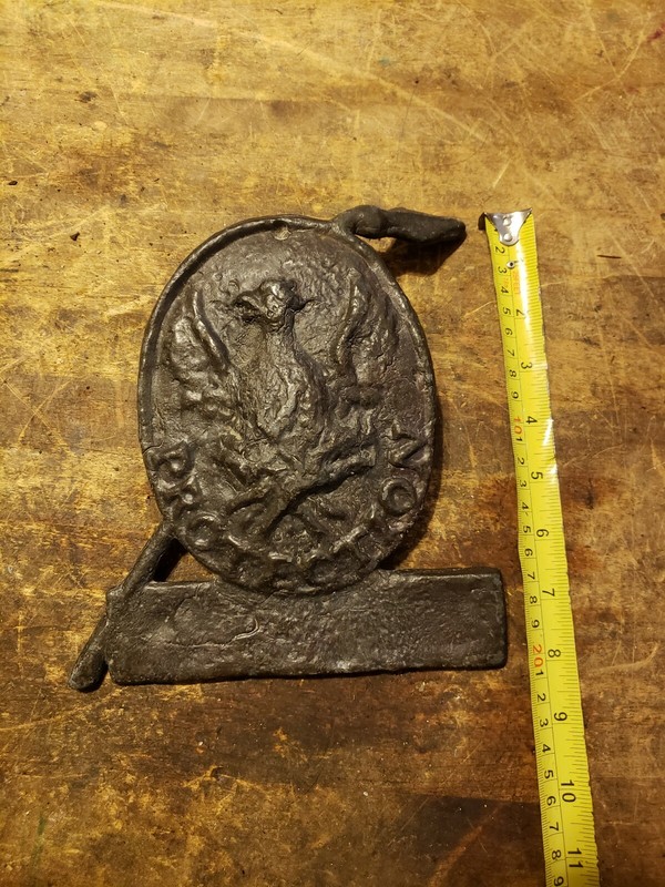 Antique 18th Century Fire MarkerEagle Protection cast iron