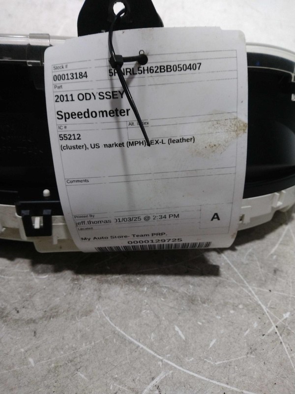 2011-2013 Honda Odyssey Speedometer Gauge OEM Silver 78100TK8A22 217K Miles