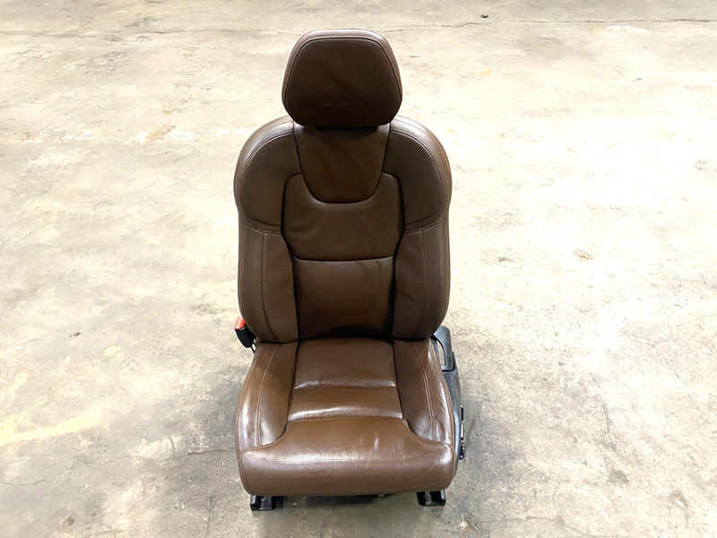 16-22 VOLVO XC90 INSCRIPTION FRONT DRIVER LEFT SEAT MAROON BROWN OEM #A0.14