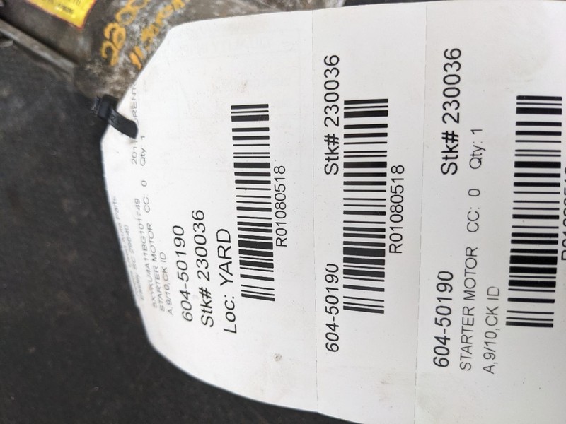 Starter Motor Canada Market VIN 6 8th Digit Turbo Fits 08-15 OPTIMA 1080518