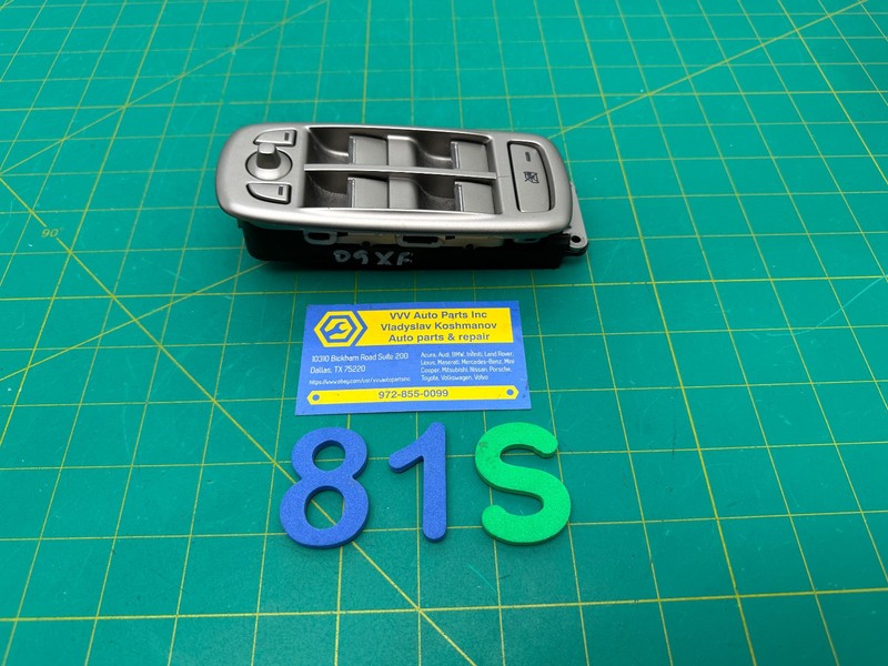 09-11 JAGUAR XF XFR FRONT LEFT DOOR MASTER WINDOW SWITCH OEM