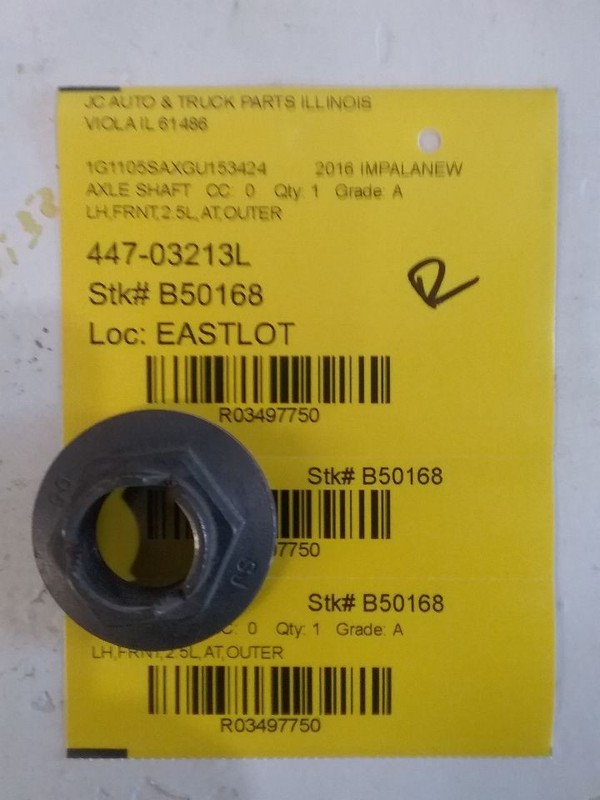 Driver Axle Shaft Front Automatic Transmission FWD 2.4L Fits 11-17 REGAL 3497750