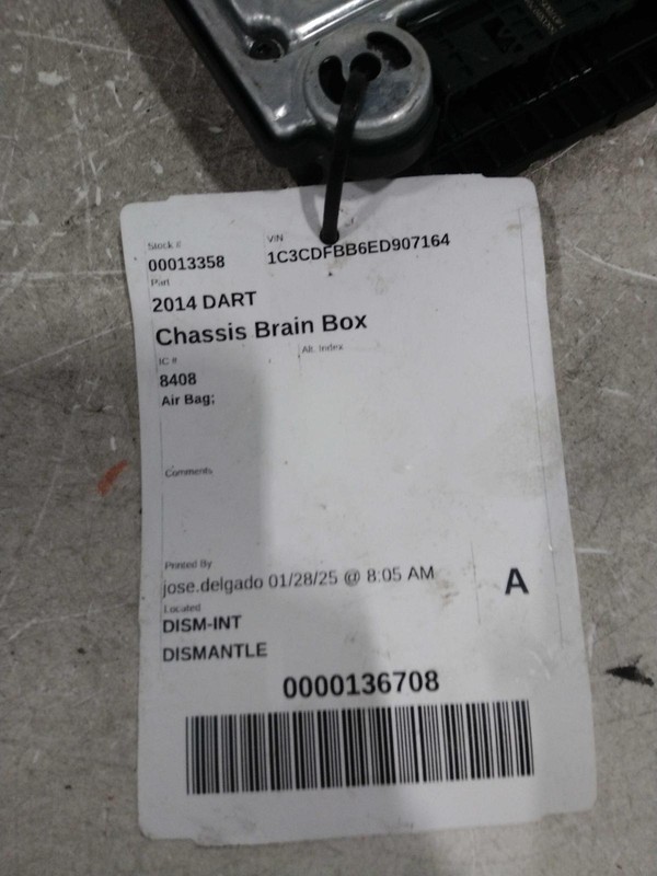 Used Air Bag Module fits: 2014 Dodge Dart Air Bag Grade A