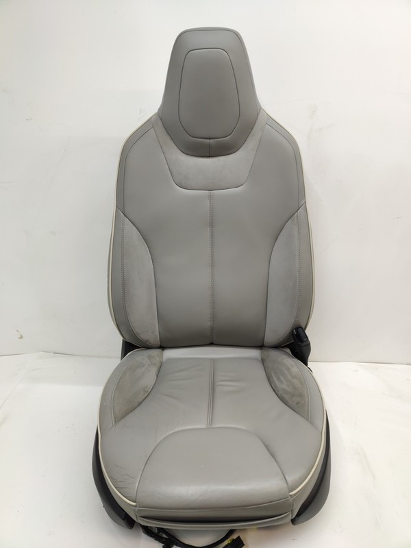 2012-2016 TESLA MODEL S FRONT RIGHT PASS SIDE SEAT GRAY LEATHER SEAT N-25157