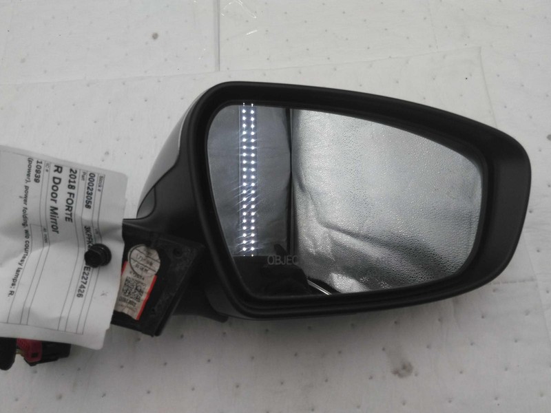 2018 KIA FORTE Right Door Mirror Assembly Silver 663629 60K Miles Used