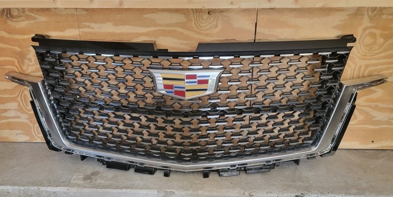 2021 2022 2023 Cadillac Escalade Front Bumper Grille Chrome Mesh W/ Emblem OEM