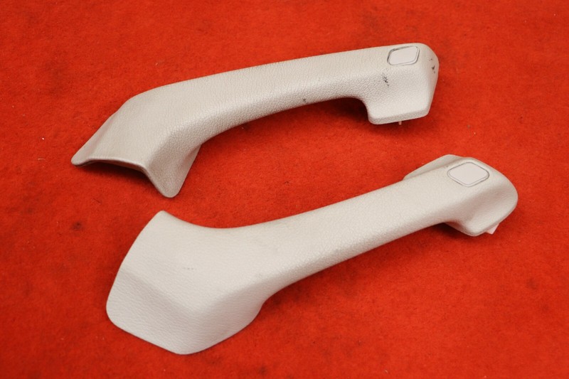BMW E34 525 530 535 540 M5 Rear Left & Right Door Grab Handle Pair Gray OEM