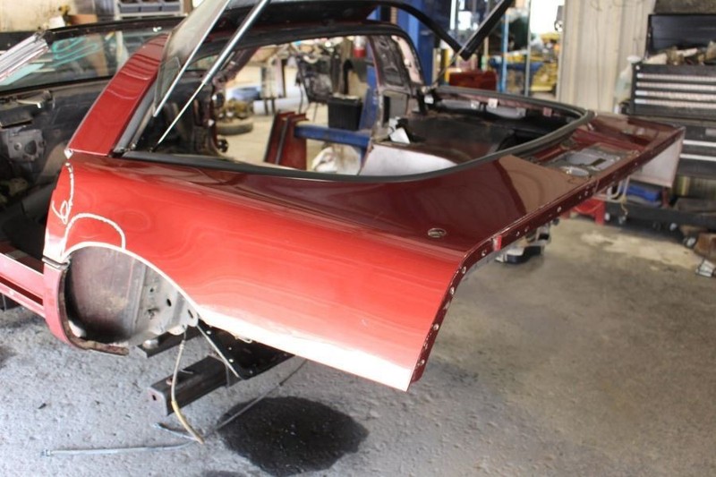1984-1996 Chevrolet Corvette 5.7L Red Rear Quarter Panel Clip FULL TUB CUT