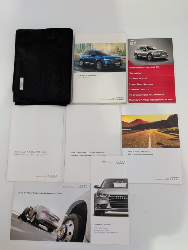 2017 Audi Q7 Owners Manual Premium, Premium Plus, and Prestige With Case