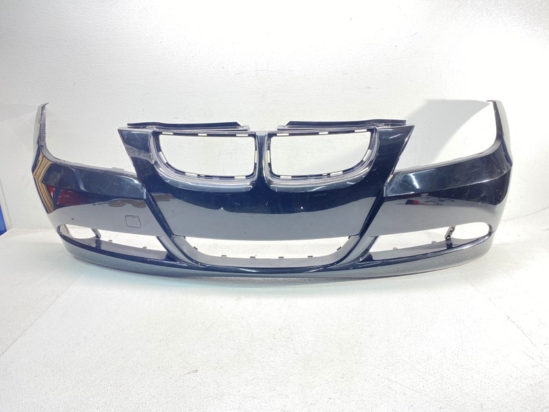 06-08 BMW E90 3 Series Front Bumper Cover Panel Assembly Black 475 Aftermarket*