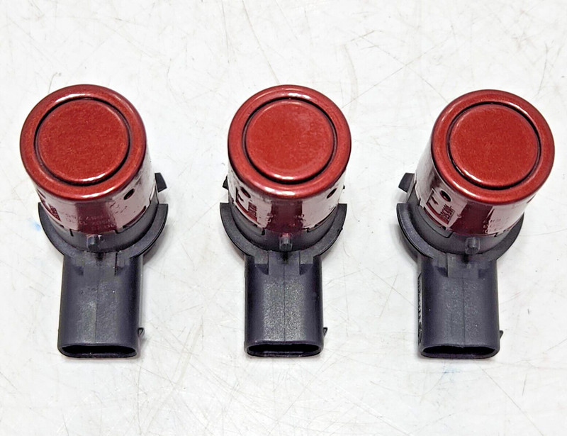 ✅ 07-15 OEM Jaguar XF XFR Rear Bumper Parking Aid Sensor Red Claret SET Of 3