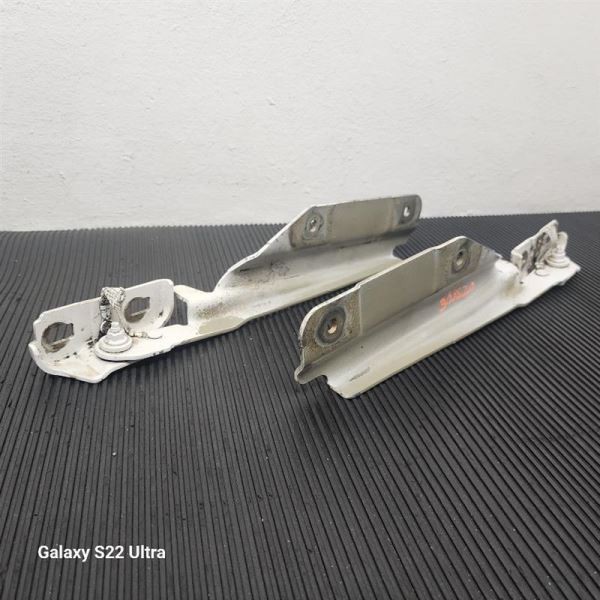 92-19 Ford E150 E250 E350SD Van Hood Hinges White Pair OEM 8C2Z-16796-A