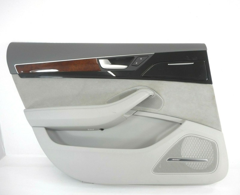 11-18 Audi A8L Quattro Rear Interior Door Trim Panel Driver Left OEM