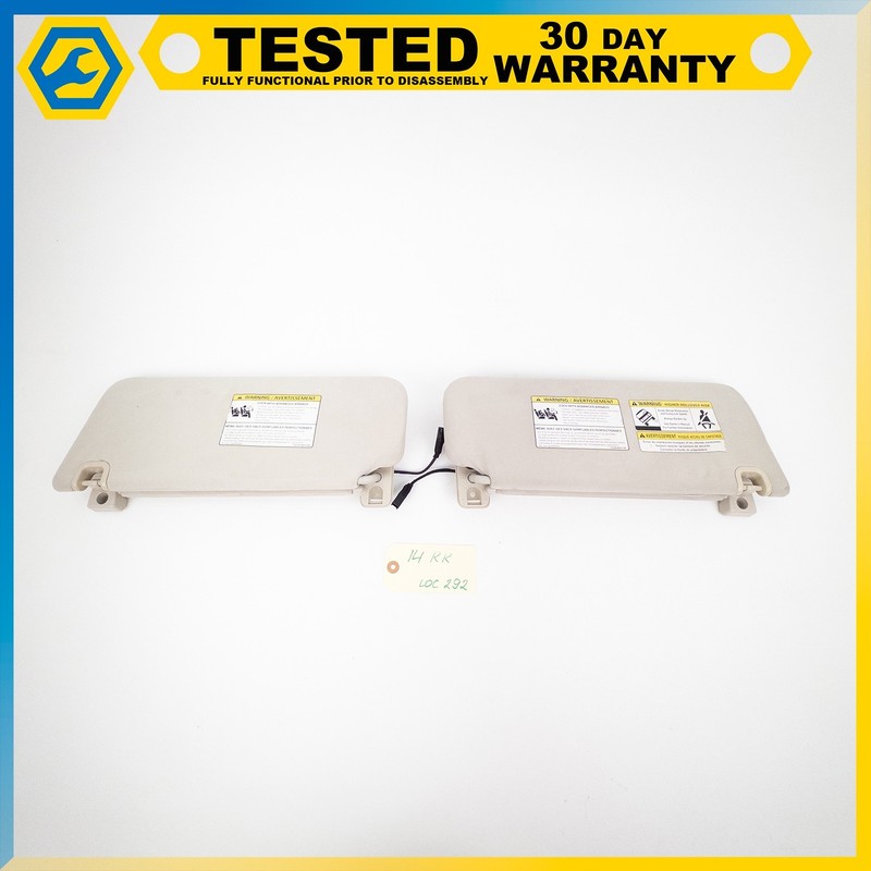 13-22 RANGE ROVER L405 L494 LEFT & RIGHT SUN VISOR SHADE SUEDE BEIGE SET OEM