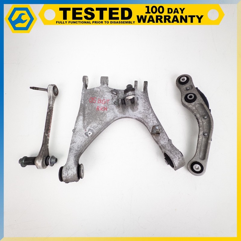 03-13 BENTLEY CONTINENTAL GT FLYING SPUR REAR RIGHT LOWER CONTROL ARM SET OEM