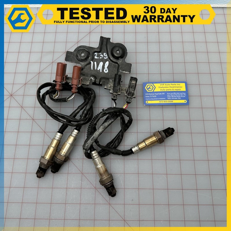11-12 Audi A8 Quattro 4.2L O2 OXYGEN SENSOR W/ BRACKET SET OEM