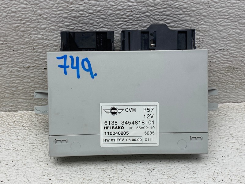2006-2013 MINI COOPER S CONVERTIBLE ROOF TOP CONTROL MODULE OEM LOT749