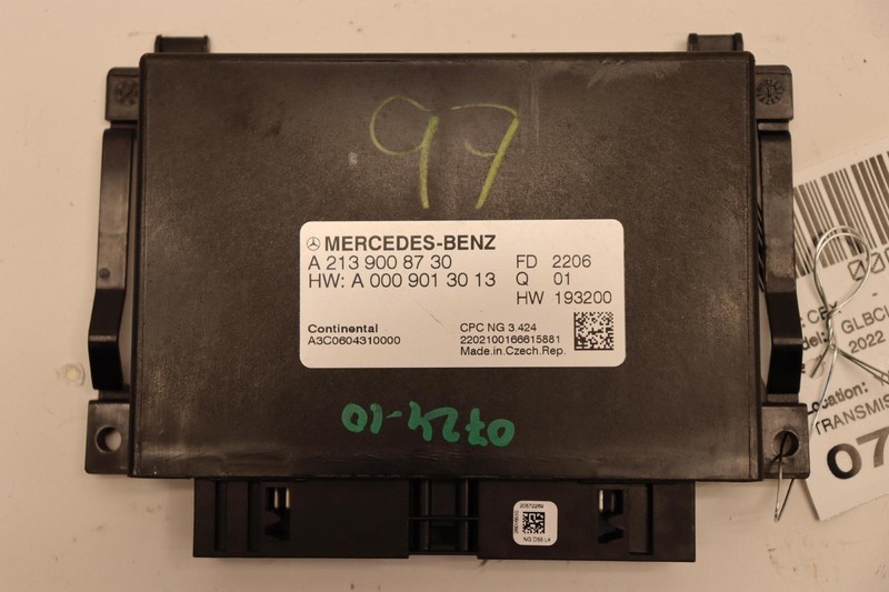 2022 MERCEDES GLB250 X247 4MATIC A/T TRANSMISSION CONTROL MODULE UNIT OEM