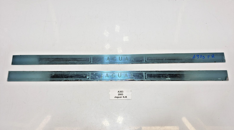 ✅ 98-03 OEM Jaguar XJ8 SWB Front Left Right Door Scuff Sill Plate Insert SET*