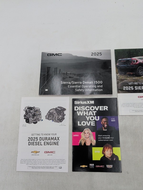 2025 GMC Sierra 1500 Diesel Owners Manual Set Duramax Essential Operating Info