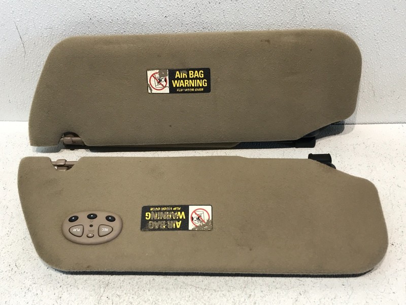 1995-2001 Ford Explorer Dual Panel Sun Visor LH RH Driver Passenger Beige Pair