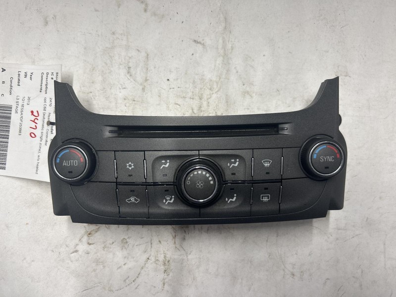 2013 CHEVROLET MALIBU Heat AC Controller CJ2 automatic dual zone OEM 13