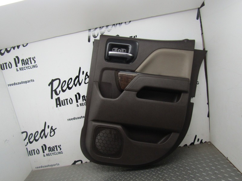 14-15Silverado 1500 Rear Passenger Door Panel Trim Two Tone Brown OEM