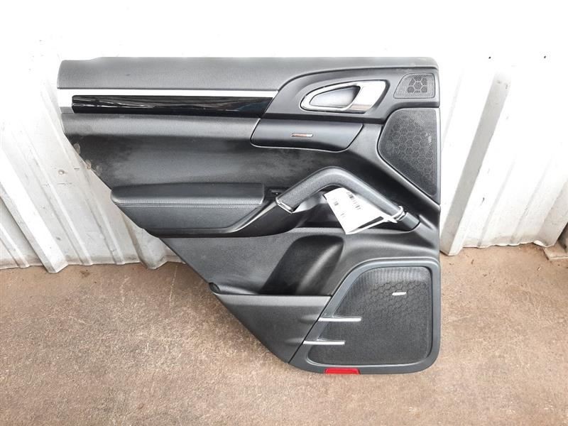11-16 Porsche Cayenne 958 Left Rear Door Panel Trim Cover Card Black