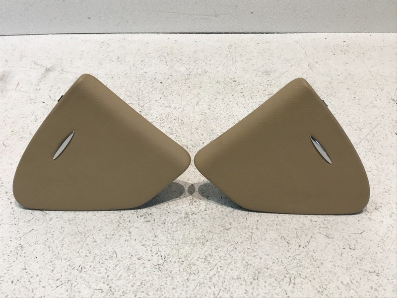 03-11 Mercedes CLS500 Rear Left Right Door Ash Tray Compartment Beige Pair